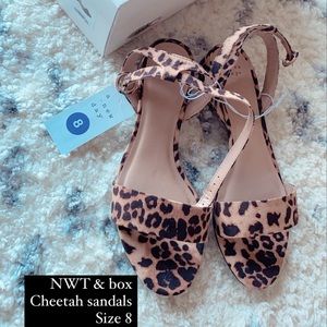 NWT animal print sandals